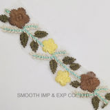 Fashion 3D Flower Trimming Multicolor Embroidery Lace Fabric Garment Accessory