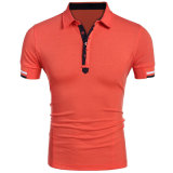 Customized Mens Leisure Button up Slim Fit Trendy Polo T-Shirt