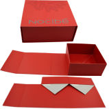 Red Foldable Cardboard Box for Lady Handbag