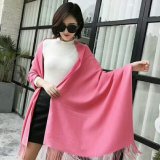 Wholesale Fashion Lady Cashmere Wool Knitted Scarf with Fringe in Cheap Price
