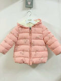 Cute Print Pink Coat Solid Color Wool Winter Girl Coat