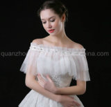 Custom Hot Sale Fashion Organza Wedding Bridal Bride Shawl
