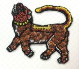 Garment Accessory Handmade Beading Tiger Embroidery Patch