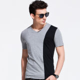Newest Stitching Color Fashion Trend Cool Men T-Shirt