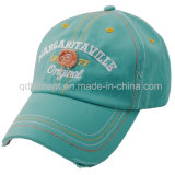 Distressed Washed Thicker Stitches Embroidery Golf Baseball Cap (TMB0375)