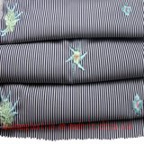 Polyester Cotton Embroider Yarn Dyed Fabric for Dress Skirt Shirt