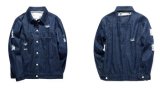 Men Washed Jeans Coat Ripped Male Denim Jacket