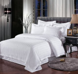 Hotel Use Polycotton White Satin Fabric Bed Sheet Set