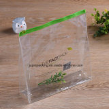 Manufature Product Three-Dimensional Transparent Cosmetic Gift Packaging Bag with Zipper Lock (jp-plastic002)
