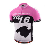 New Design Women Short Sleeve Sublimation Quickly Dry Cycling Shirt Ykk Zip