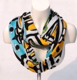 Women's Bamboo Printing Spring Autumn Summer Woven Beach Cover Shawl Scarf Loop Snood (SW124)