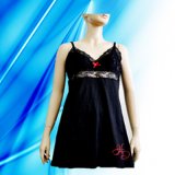 Cotton and Polyester Lady's Sexy Camisole with Burnout Print