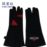 16 Inch Black Cow Split Leather Reinforcement Welding Glove
