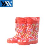 High Quality Waterproof Natural Rubber Kids Boots with Cartoon Patterns