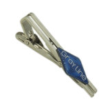 Customized Silver Commerative Business Printed Tie Clip