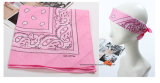 Factory Produce Customized Pink Paisley Cotton Headwear Bandana