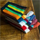 Fashion Vertical Colorful Stripe Dress Socks