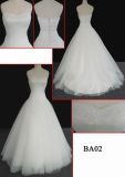 Elegant Netting Sweetheart Wedding Dress Without Sleeves (BA02) OEM Supply