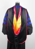 Us Deluxe Doctoral Graduation Tam and Gown with Hood Matte
