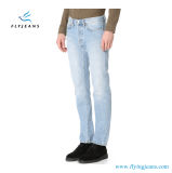 Tapered Denim Jeans with a Light Stonewashed for Men by Fly Jeans