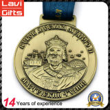 Custom Antique Bronze King Head Portrait Sport Award Medal