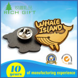 Customized 3D Whale Island of Stamping Metal Badge for Wholesale