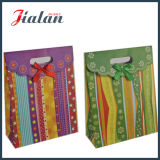 Die Cut Handle with Magnet Paper Bag with Ribbon Bow