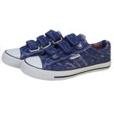 High Quality Wholesale Elegant Cheap Hook & Loop Style Navy Canvas Shoes