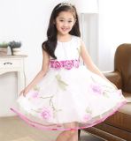 Korean Style Floral Performance Tank Dress with Belt