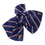 New Style Uniform Scarf Navy Stripes Silk Printed Logo Scarf
