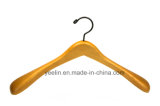 Wholesale Top Wooden Clothes Hanger for Man with Black Metal Hook (YLWD-b09)