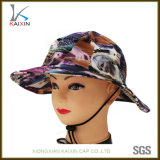 Custom Promotional Floral Printing Bucket Cap Fishing Hat with String