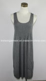 Fashion European Ladies Dress with Cable Knitting in Sleeveless (L15-061)