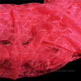 Red Stretch African Dress Lace Fabric (NF1001)