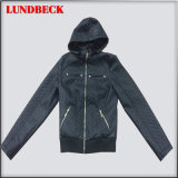 Black PU Jacket for Women Outer Wear Clothes