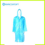 Hot Selling Promotional Clear PE Disposable Raincoat with Sleeve Rpe-078b