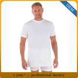 Men's 95% Bamboo 5% Spandex Casual Regular Fit White T Shirts