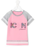 Custom Wholesale Girl's Printed T Shirt with Contrast Colour