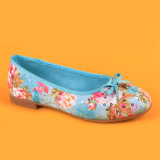 Kids Girls Blue Pumps Dancing Shoes with Bowknot