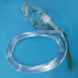 Disposable Medical PVC Oxygen Mask with Tube (Transparent)
