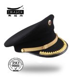 Customized Military Corporal Hat with Gold Strap and Embroidery