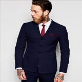 2016 Men's Designer Super Skinny Four Bottons Navy Suit Jacket
