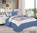 3 Pieces Reversible Quilted Comforter Bedspread Quilt Set