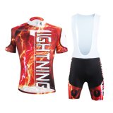Cool Ightning Patterned PRO Short Sleeve Men's Cycling Jersey