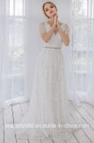 Cap Sleeves Bridal Gowns Lace A-Line Beading Wedding Dress Lb328