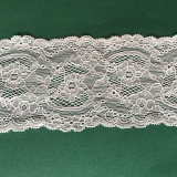 Ivory White Floral Pattern Net Trimming Lace by The Yard