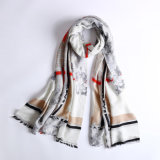 Fashion Gemortic Style Printing Wool Scarf for Women