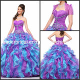 Organza Quinceanera Dresses Blue Purple Ball Gown Q2154