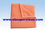 Microfiber Warp Knitted Stripe Cleaning Cloth Warp Knitting Cloth (CN3642)