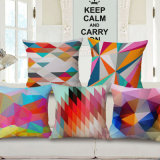 Colorful Abstract Geometry Triangle 45X45cm Cotton Linen Cushion Cover (35C0266)